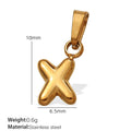 Iris Minimalist Stainless Steel Charm — 18K Gold PVD — FOG-CH-0240-GD