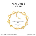 Aurelia Minimalist Stainless Steel Bracelet — 18K Gold PVD — FOG-BR-0091-GD