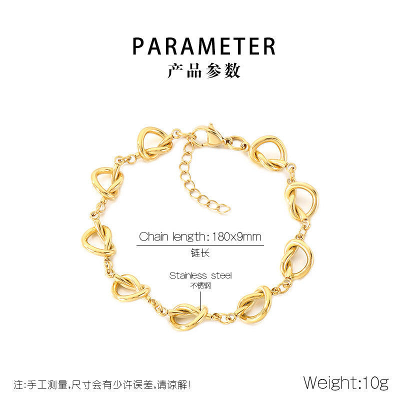 Aurelia Minimalist Stainless Steel Bracelet — 18K Gold PVD — FOG-BR-0091-GD