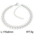 Vela Minimalist Stainless Steel Bracelet — Polished Steel — FOG-BR-0095-ST