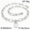 Aster Bold Stainless Steel Necklace — Polished Steel — FOG-NK-0117-ST