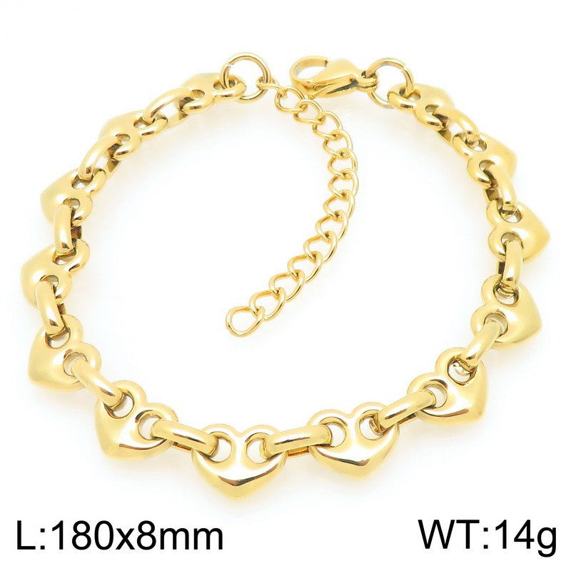Vela Bold Stainless Steel Bracelet — 18K Gold PVD — FOG-BR-0097-GD