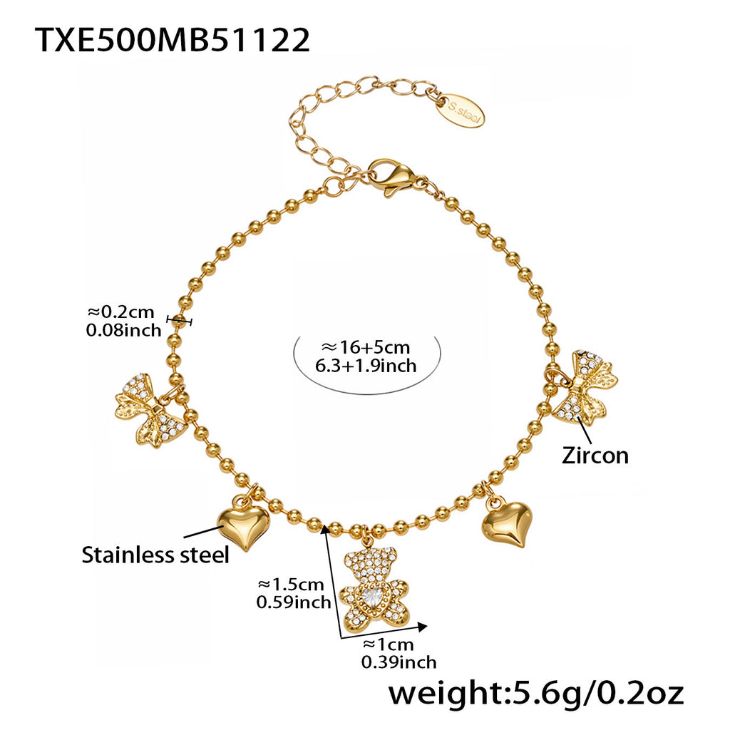 Selene Contemporary Stainless Steel Bracelet — 18K Gold PVD — FOG-BR-0516-GD