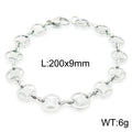 Cleo Modern Stainless Steel Bracelet — Polished Steel — FOG-BR-0111-ST