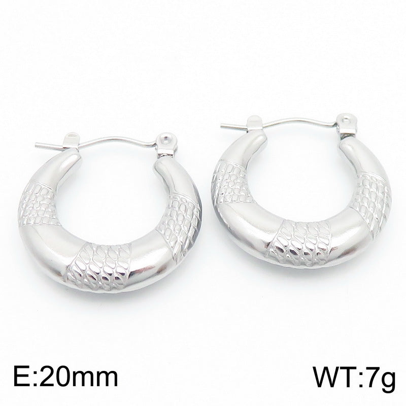 Liora Organic Stainless Steel Earrings — Polished Steel — FOG-ER-0151-ST