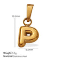 Iris Sculptural Stainless Steel Charm — 18K Gold PVD — FOG-CH-0232-GD