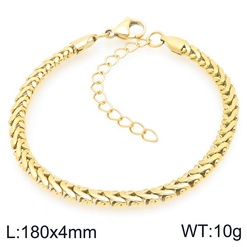 Cleo Modern Stainless Steel Bracelet — 18K Gold PVD — FOG-BR-0065-GD