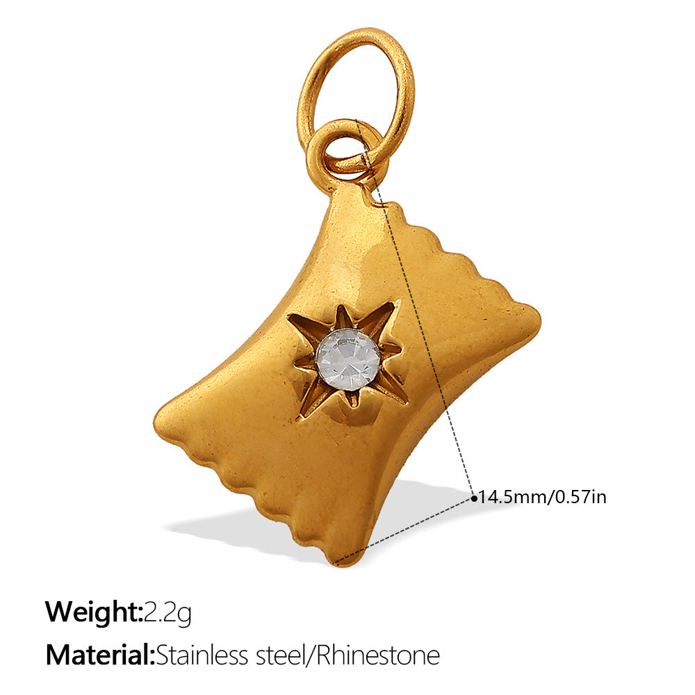 Aster Minimalist Stainless Steel Charm — 18K Gold PVD — FOG-CH-0059-GD