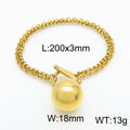 Mira Organic Stainless Steel Bracelet — 18K Gold PVD — FOG-BR-0041-GD