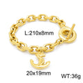 Cleo Bold Stainless Steel Bracelet — 18K Gold PVD — FOG-BR-0046-GD
