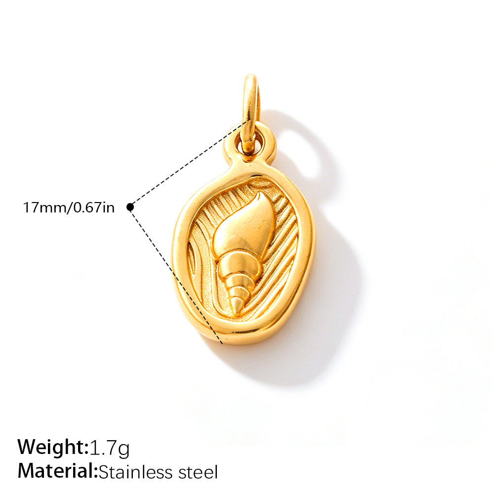 Aurelia Modern Stainless Steel Necklace — 18K Gold PVD — FOG-NK-0148-GD