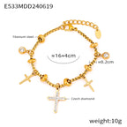 Liora Statement Stainless Steel Bracelet — 18K Gold PVD — FOG-BR-0588-GD