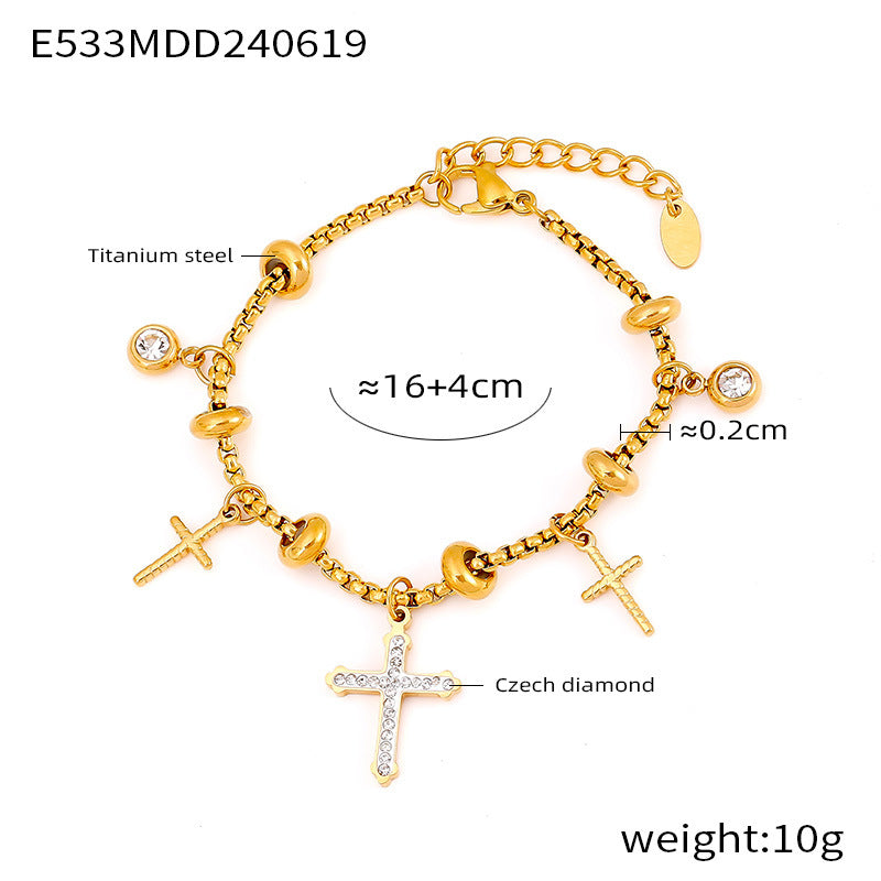 Liora Statement Stainless Steel Bracelet — 18K Gold PVD — FOG-BR-0588-GD