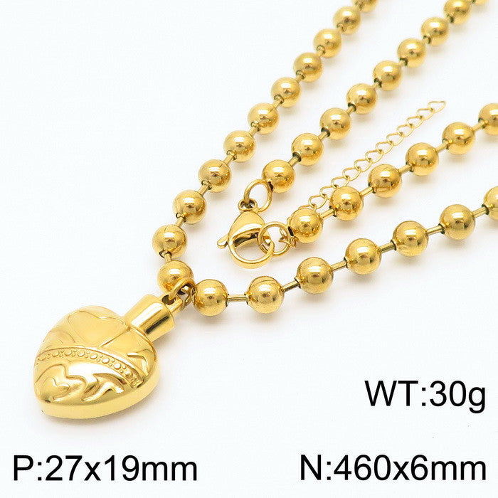 Maris Organic Stainless Steel Necklace — 18K Gold PVD — FOG-NK-0120-GD