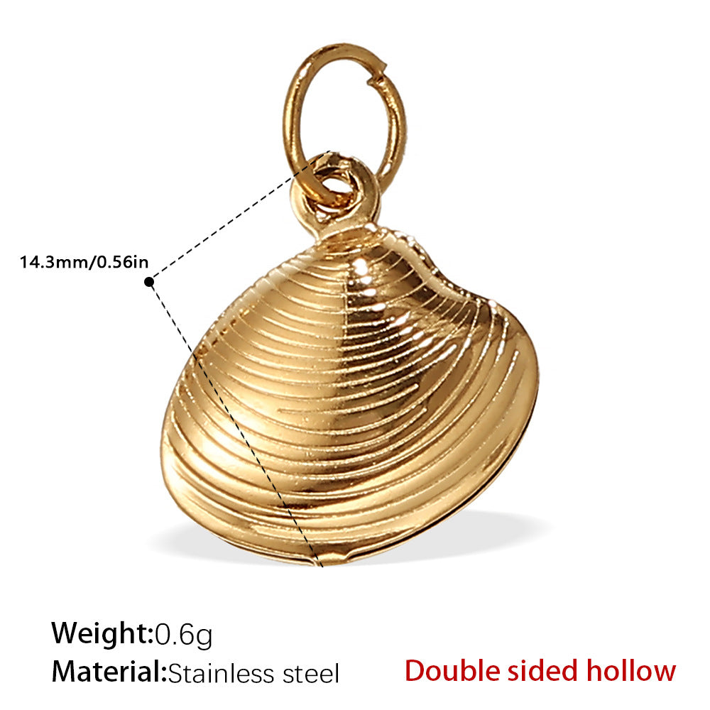 Mira Polished Stainless Steel Necklace — 18K Gold PVD — FOG-NK-0162-GD
