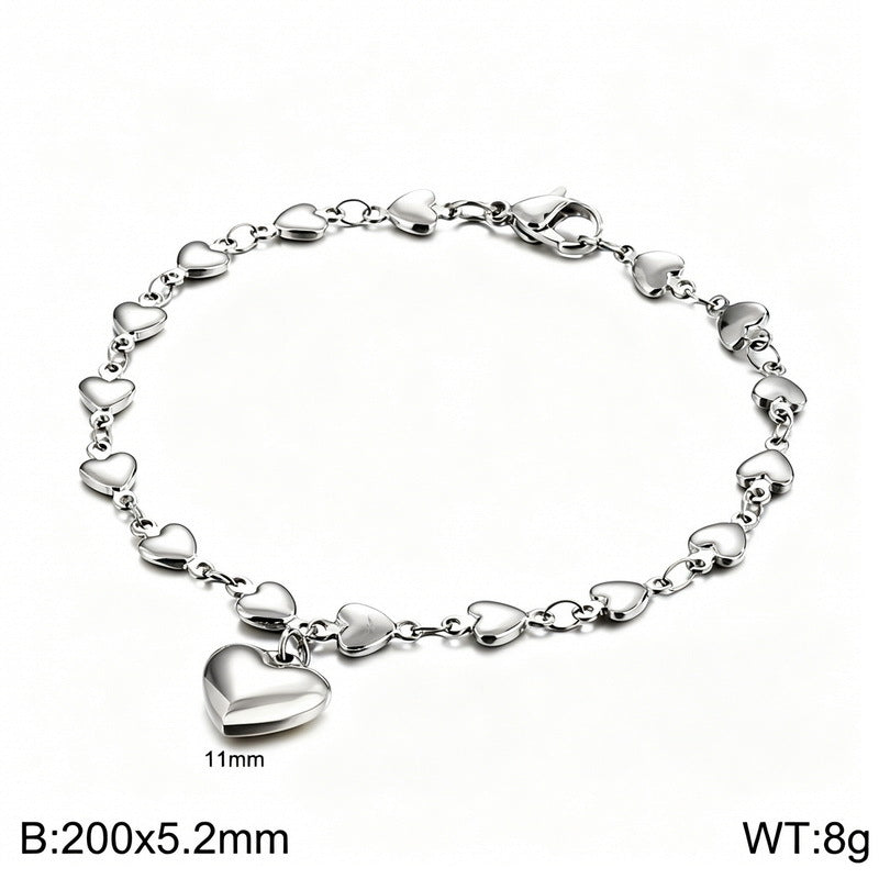 Nova Contemporary Stainless Steel Bracelet — Polished Steel — FOG-BR-0089-ST