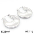 Iris Polished Stainless Steel Earrings — Polished Steel — FOG-ER-0125-ST