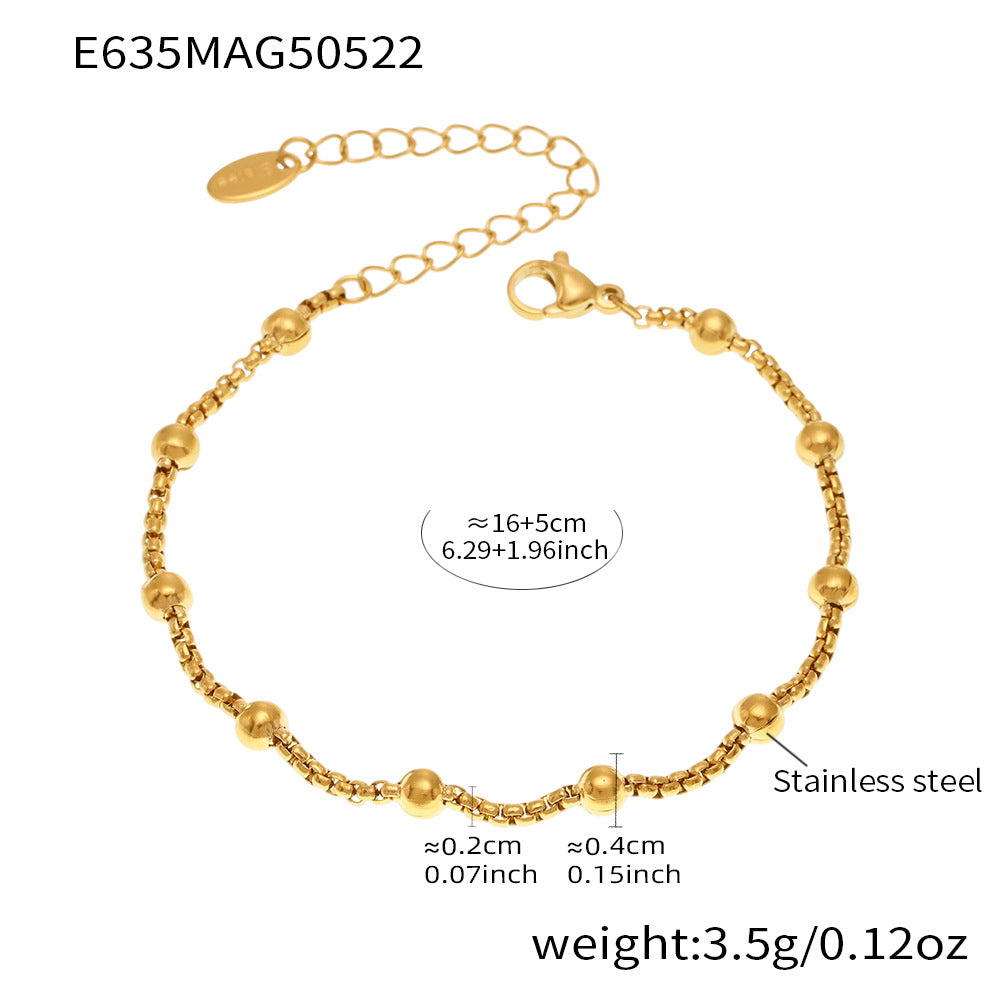 Cleo Organic Stainless Steel Bracelet — 18K Gold PVD — FOG-BR-0556-GD