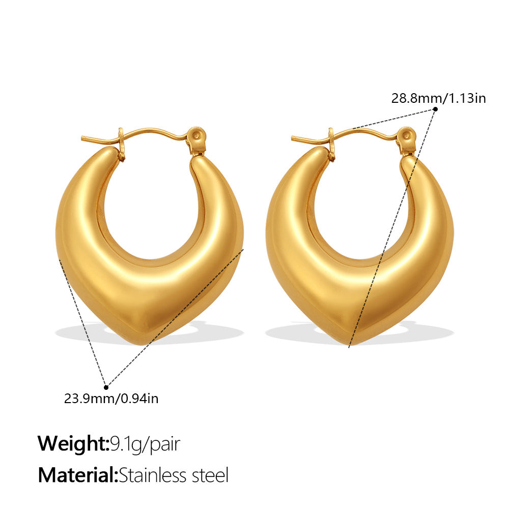 Aurelia Organic Stainless Steel Earrings — 18K Gold PVD — FOG-ER-0331-GD