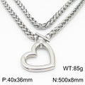 Maris Sculptural Stainless Steel Necklace — Polished Steel — FOG-NK-0037-ST