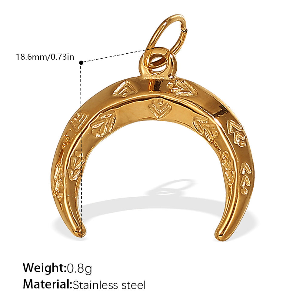 Mira Statement Stainless Steel Charm — 18K Gold PVD — FOG-CH-0072-GD