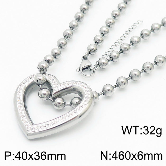 Aster Minimalist Stainless Steel Necklace — Polished Steel — FOG-NK-0121-ST