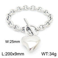 Nova Organic Stainless Steel Bracelet — Polished Steel — FOG-BR-0016-ST