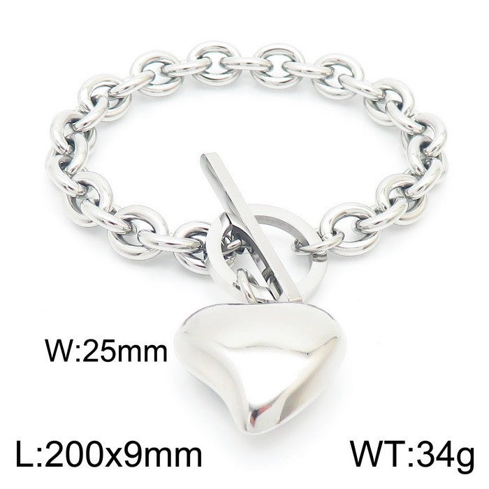 Nova Organic Stainless Steel Bracelet — Polished Steel — FOG-BR-0016-ST