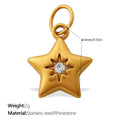 Luna Contemporary Stainless Steel Charm — 18K Gold PVD — FOG-CH-0054-GD