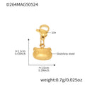 Mira Statement Stainless Steel Pendant — 18K Gold PVD — FOG-PD-0561-GD
