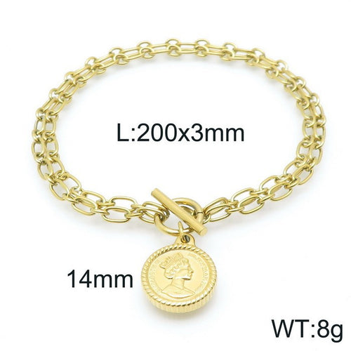 Arden Bold Stainless Steel Bracelet — 18K Gold PVD — FOG-BR-0001-GD