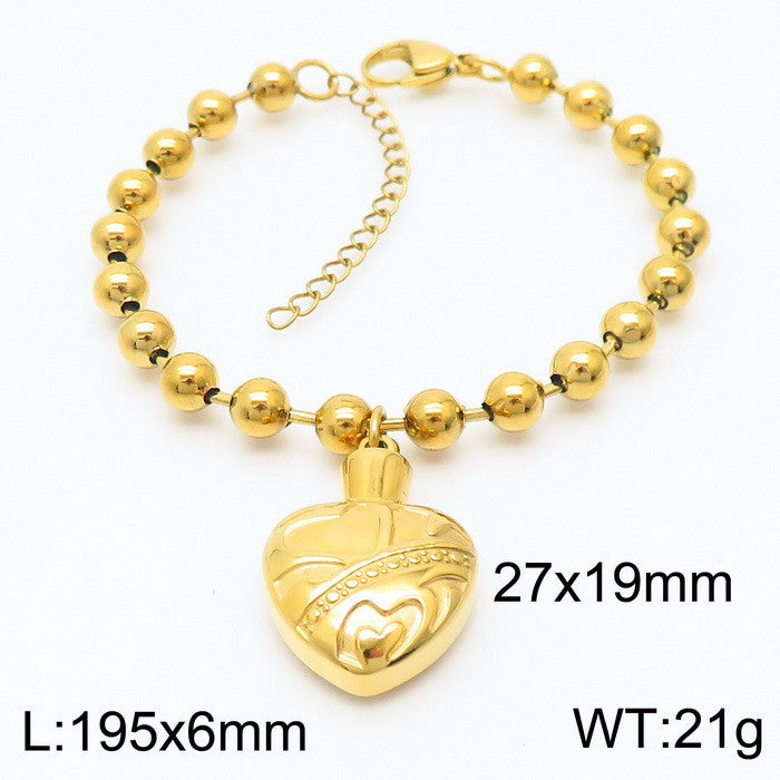 Aurelia Minimalist Stainless Steel Bracelet — 18K Gold PVD — FOG-BR-0040-GD