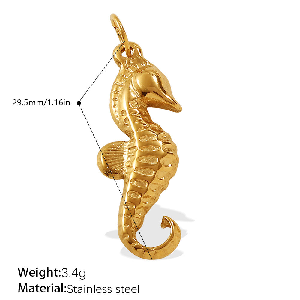 Celia Organic Stainless Steel Necklace — 18K Gold PVD — FOG-NK-0187-GD