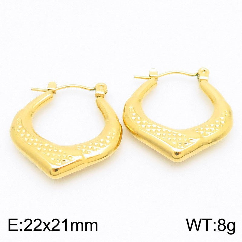Aurelia Organic Stainless Steel Earrings — 18K Gold PVD — FOG-ER-0131-GD