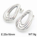 Mira Bold Stainless Steel Earrings — Polished Steel — FOG-ER-0146-ST