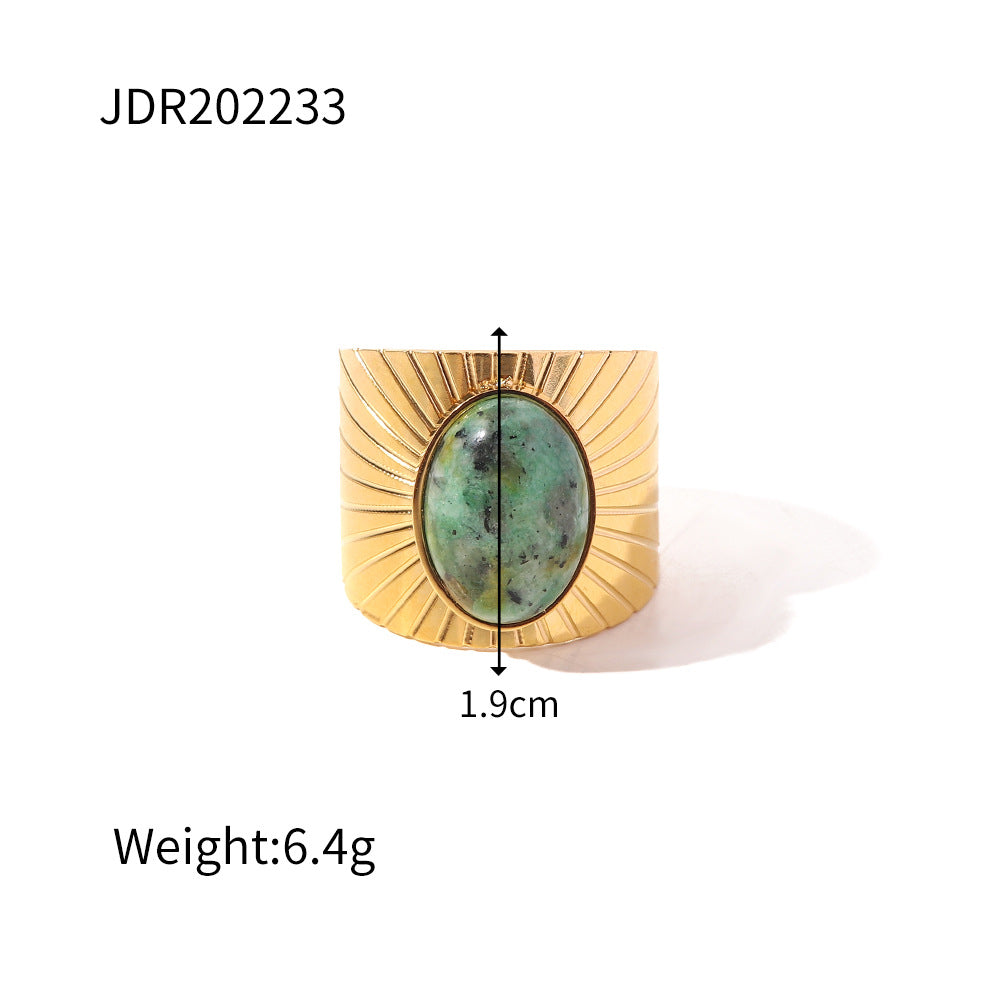 Vela Bold Stainless Steel Ring — 18K Gold PVD — FOG-RG-0015-GD