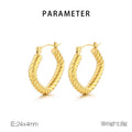 Cleo Modern Stainless Steel Earrings — 18K Gold PVD — FOG-ER-0157-GD