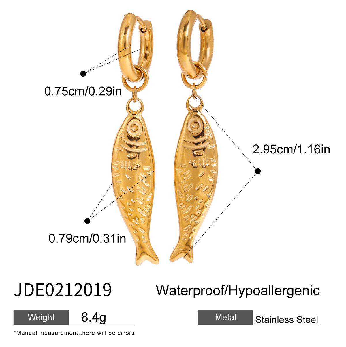 Vela Polished Stainless Steel Jewelry — 18K Gold PVD — FOG-OT-0367-GD