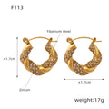 Aurelia Minimalist Stainless Steel Earrings — 18K Gold PVD — FOG-ER-0444-GD