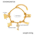 Aster Bold Stainless Steel Bracelet — 18K Gold PVD — FOG-BR-0580-GD