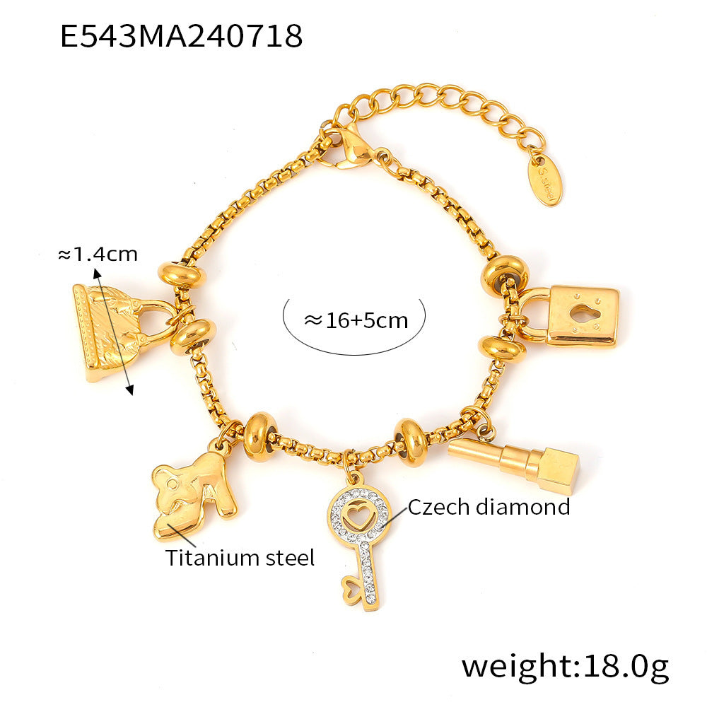 Aster Bold Stainless Steel Bracelet — 18K Gold PVD — FOG-BR-0580-GD