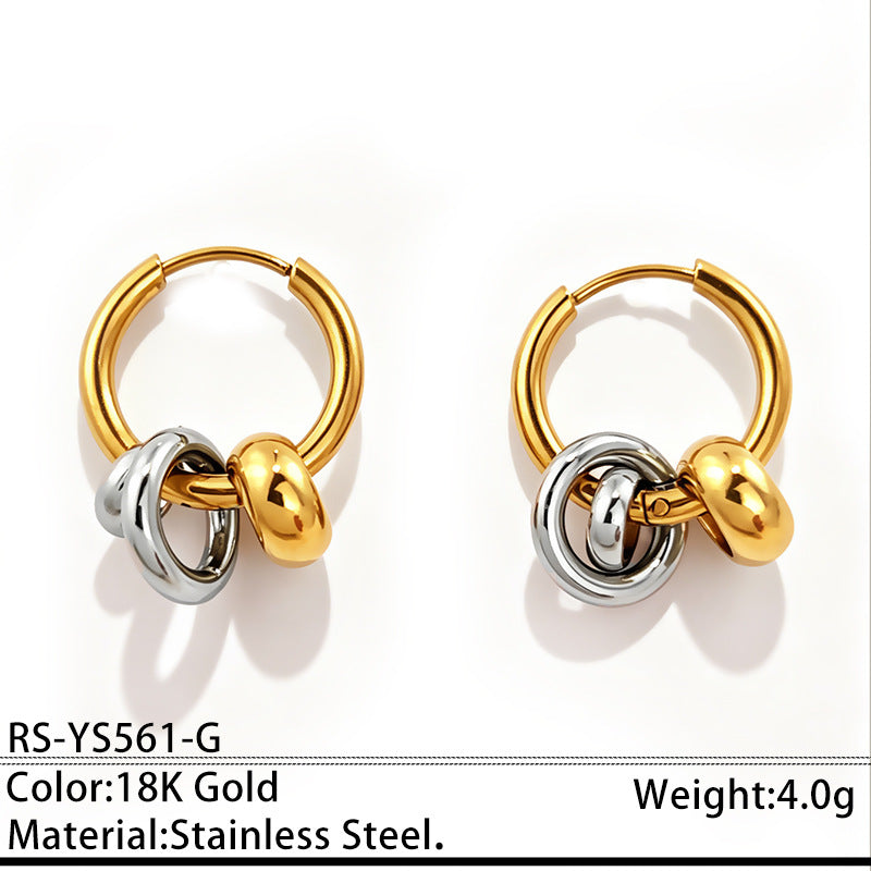 Celia Statement Stainless Steel Jewelry — 18K Gold PVD — FOG-OT-0317-GD