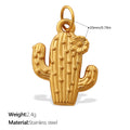 Cleo Polished Stainless Steel Charm — 18K Gold PVD — FOG-CH-0051-GD