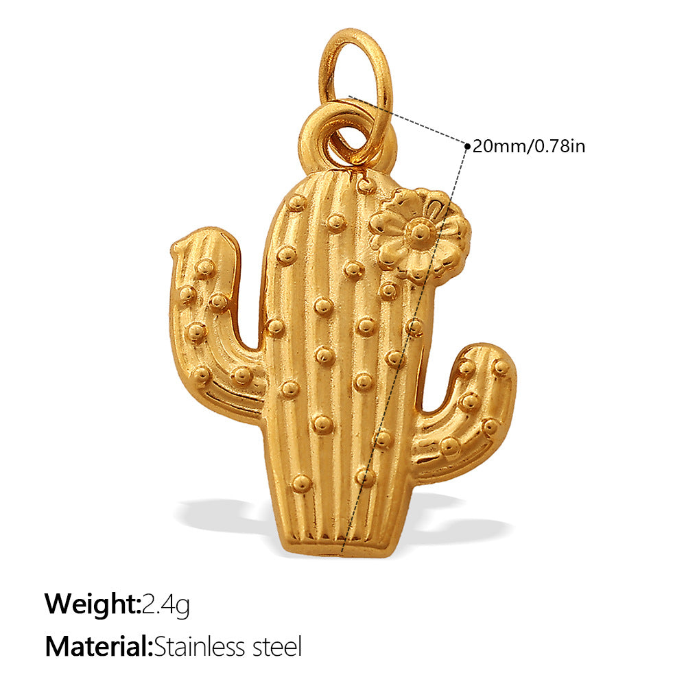 Cleo Polished Stainless Steel Charm — 18K Gold PVD — FOG-CH-0051-GD