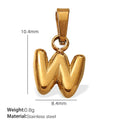 Mira Minimalist Stainless Steel Charm — 18K Gold PVD — FOG-CH-0239-GD