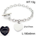 Solis Polished Stainless Steel Bracelet — Polished Steel — FOG-BR-0012-ST