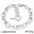 Cleo Minimalist Stainless Steel Bracelet — Polished Steel — FOG-BR-0118-ST