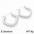 Cleo Statement Stainless Steel Earrings — Polished Steel — FOG-ER-0157-ST