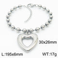 Liora Sculptural Stainless Steel Bracelet — Polished Steel — FOG-BR-0121-ST