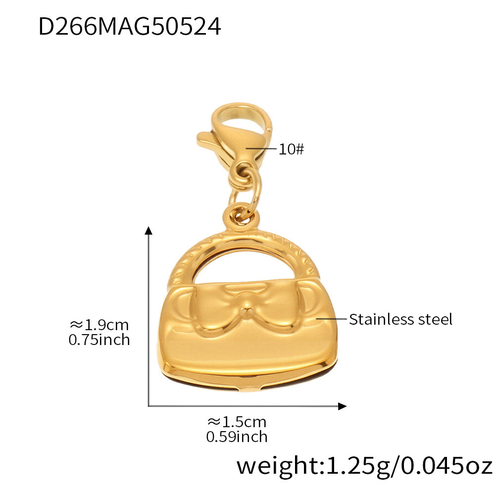 Mira Sculptural Stainless Steel Pendant — 18K Gold PVD — FOG-PD-0563-GD